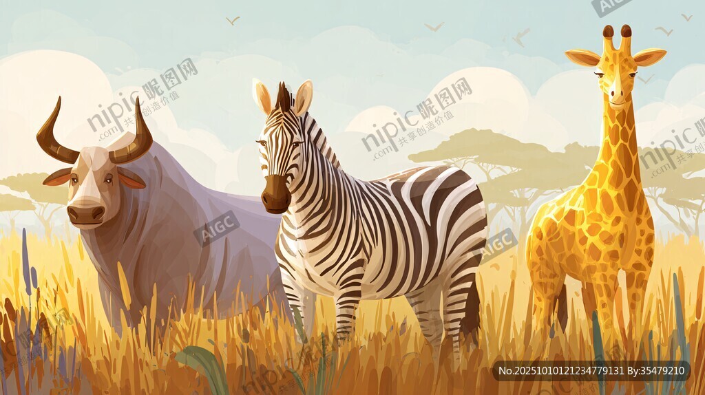 草原上的野生动物大集合