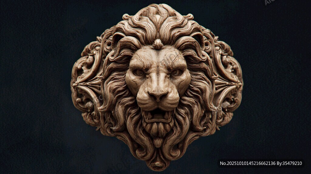 复古雕刻狮子头艺术造型