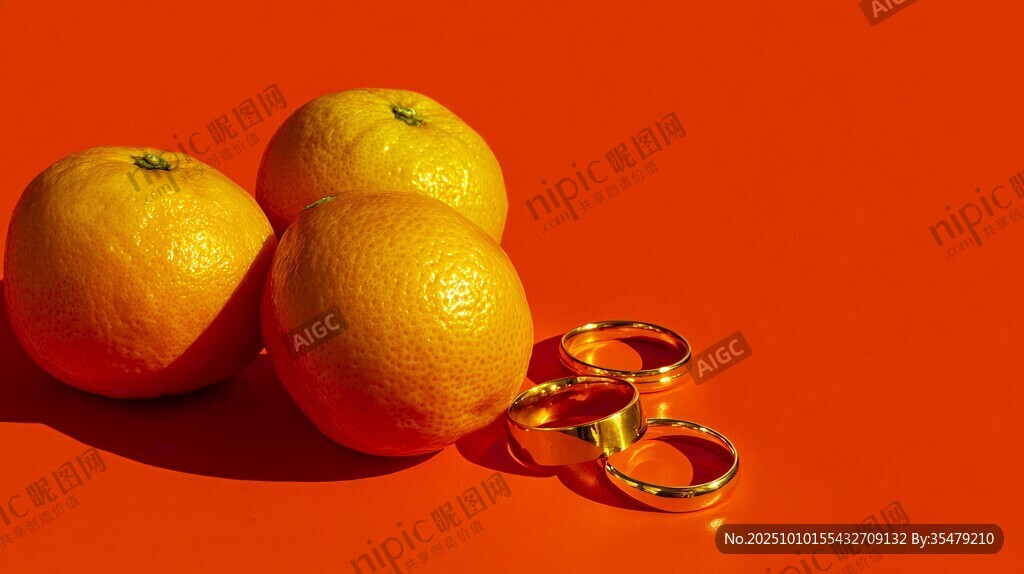 橙与金戒的别致组合