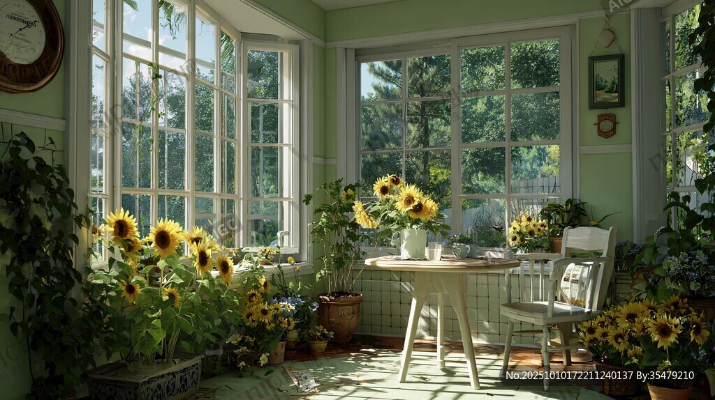 阳光花房 惬意的室内花园角落