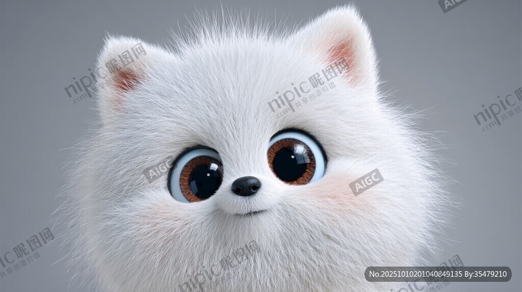 萌趣小白狐的可爱瞬间