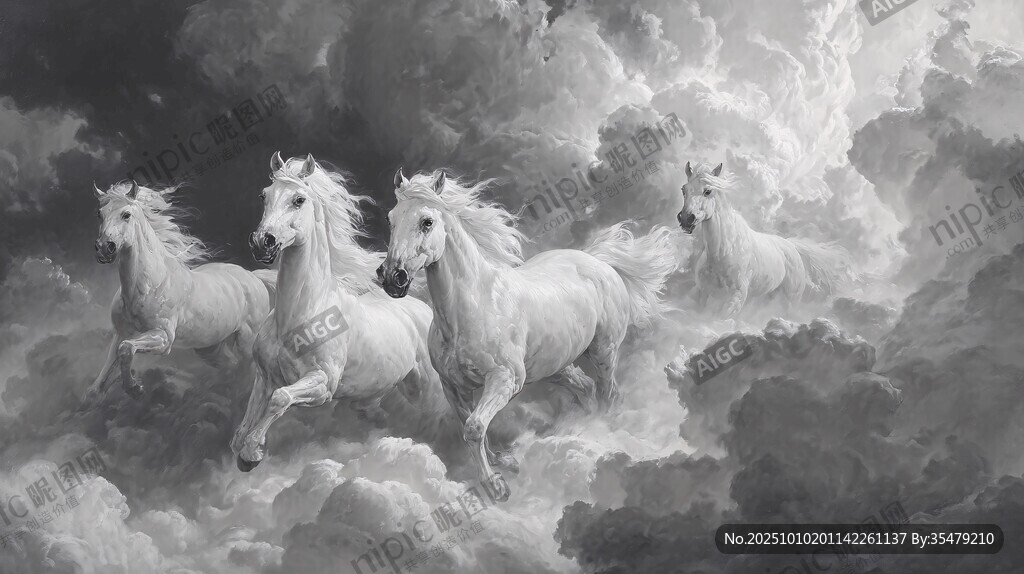 云中奔马图