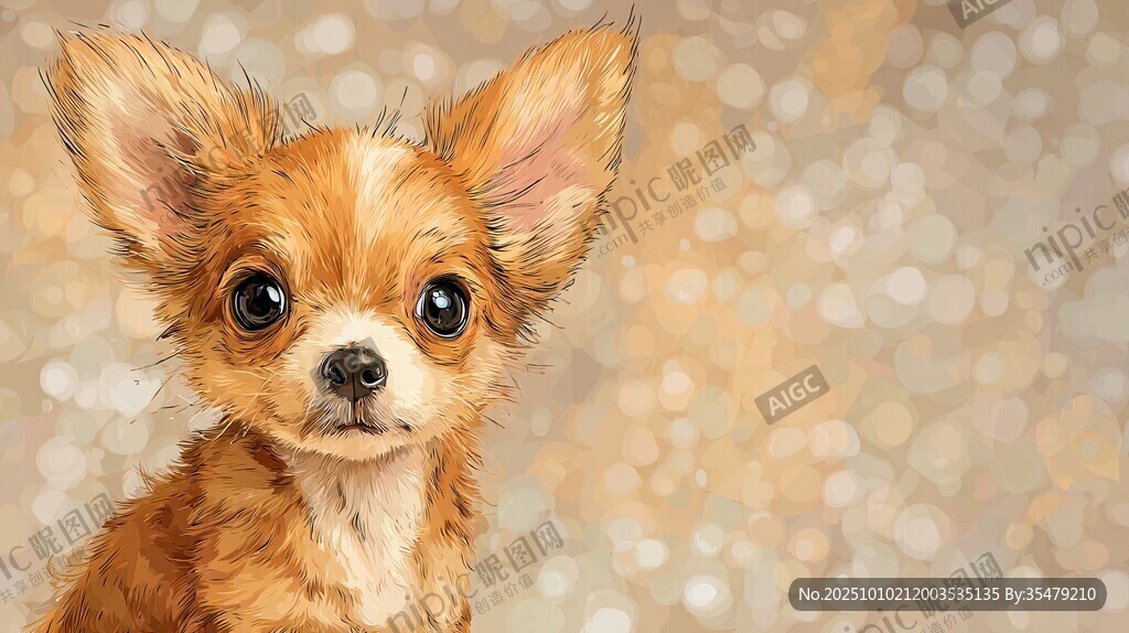 可爱吉娃娃小狗萌趣瞬间