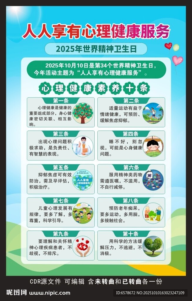 2025世界精神卫生日海报