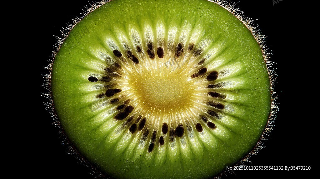 奇异果切面特写