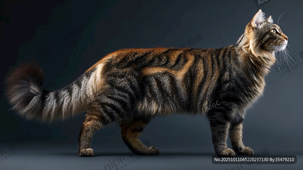 威武缅因猫的优雅姿态