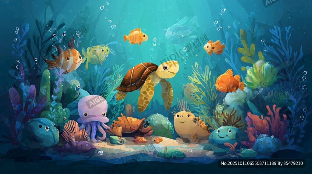 海底奇幻动物的欢乐世界