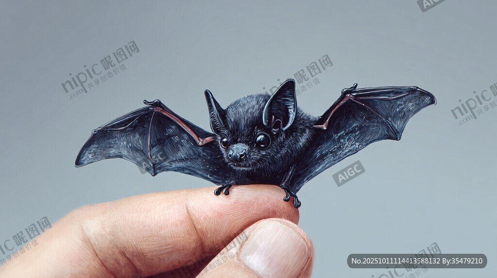 指尖上的迷你蝙蝠