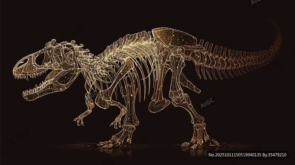 恐龙骨架模型 精致展示