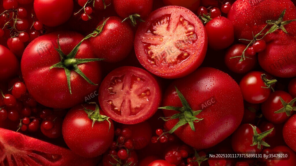 饱满番茄与红浆果的盛宴