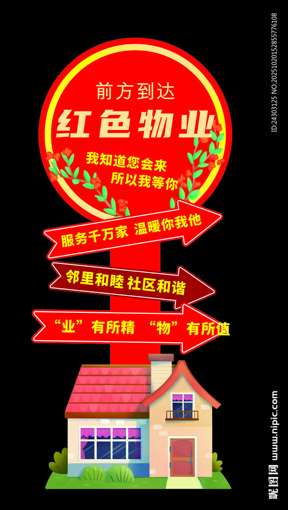 物业异型引导牌