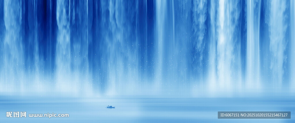 高山流水瀑布山水背景图