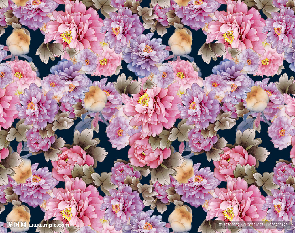 多彩花卉图案背景