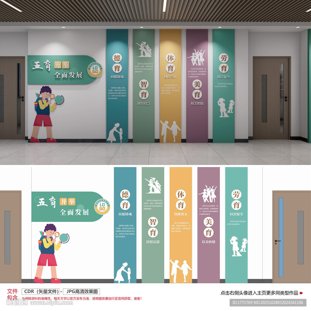五育并举文化墙