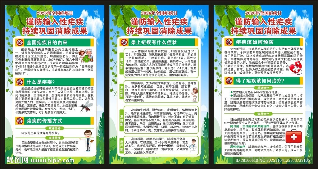 全国疟疾日展板
