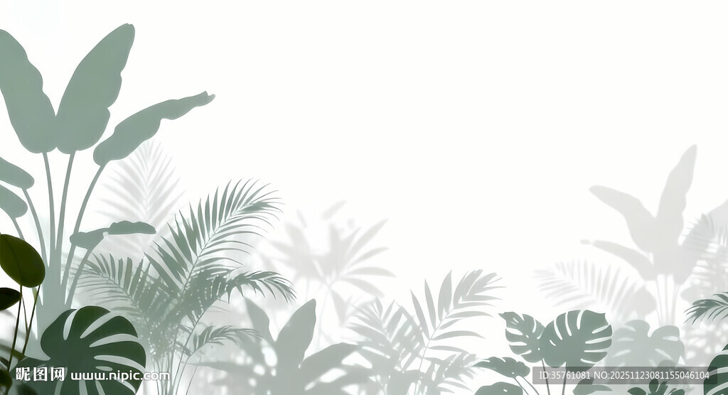 雾气磨砂膜效果绿植贴图