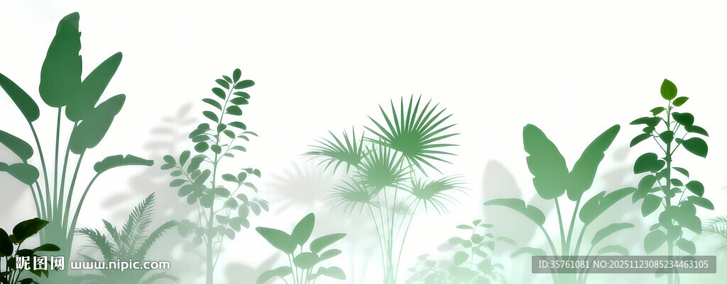 雾气磨砂膜效果绿植贴图