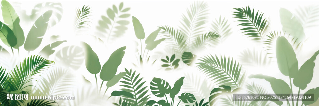 雾气磨砂膜效果绿植贴图