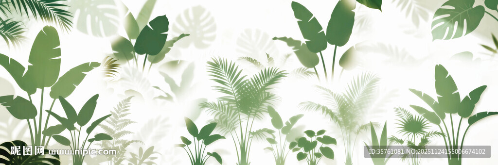 雾气磨砂膜效果绿植贴图