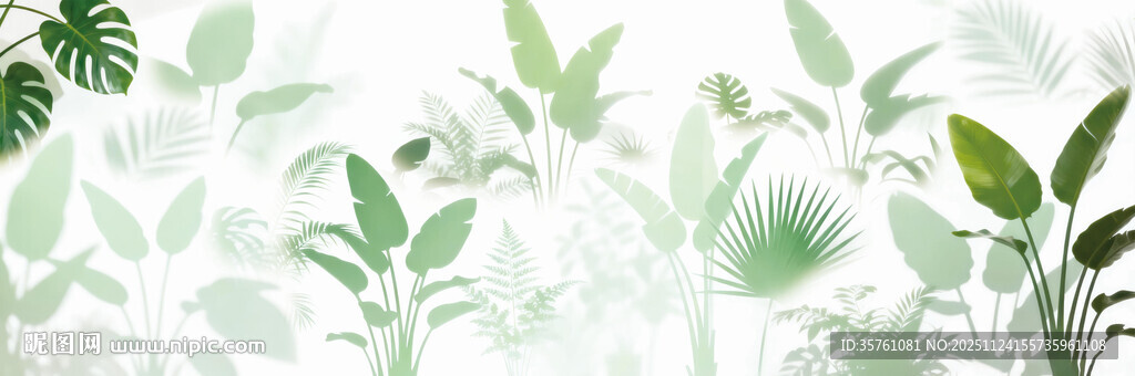 雾气磨砂膜效果绿植贴图