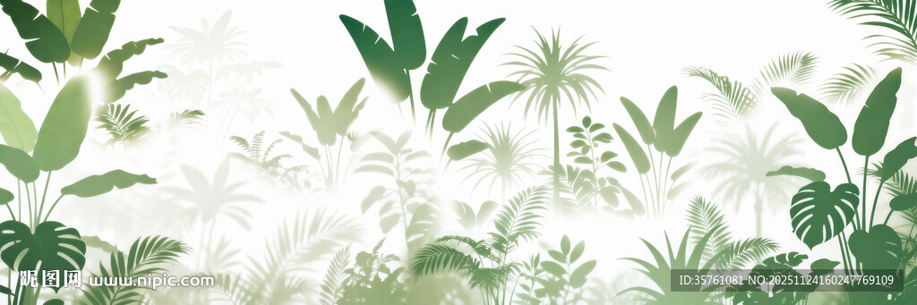 雾气磨砂膜效果绿植贴图