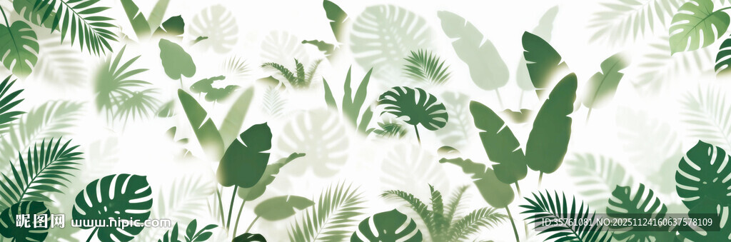  雾气磨砂膜效果绿植贴图