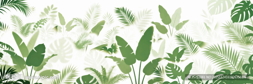 雾气磨砂膜效果绿植贴图