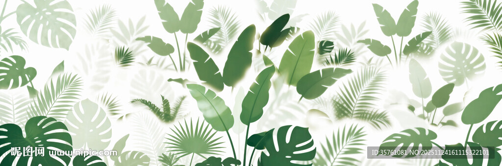 雾气磨砂膜效果绿植贴图