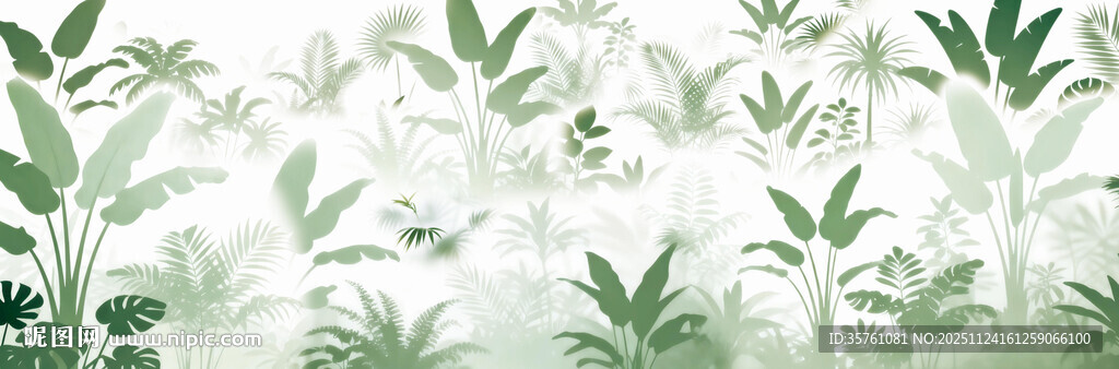 雾气磨砂膜效果绿植贴图