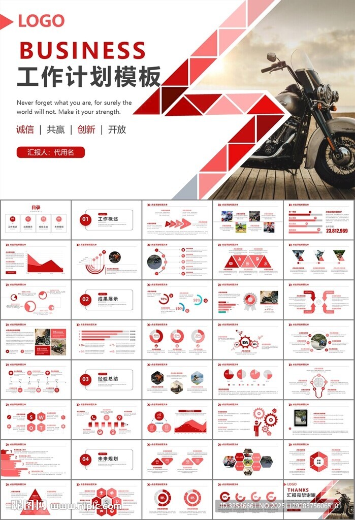 摩托车骑行极限运动动态PPT