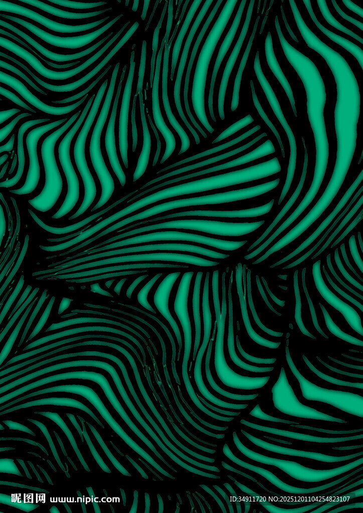 绿黑相间动感条纹图案
