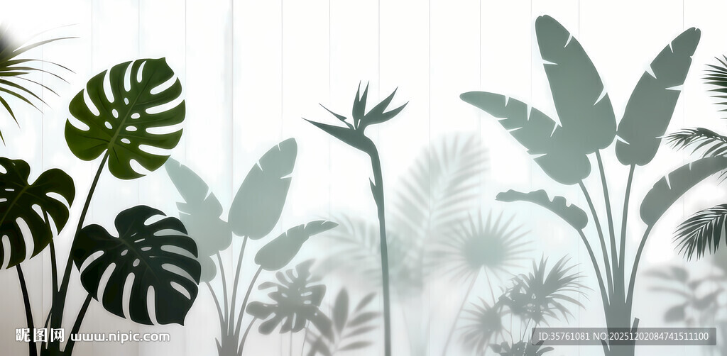 雾气磨砂膜效果绿植贴图