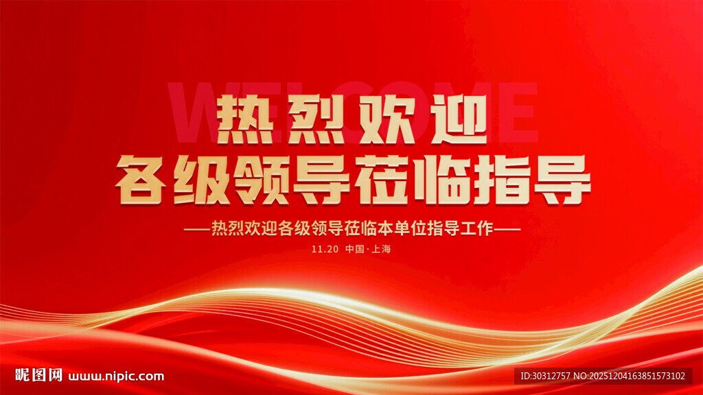 热烈欢迎领导莅临指导背景图
