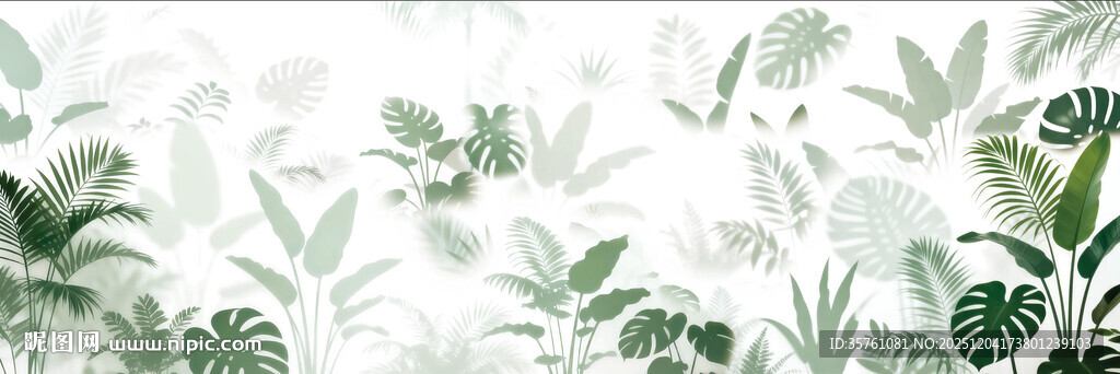 雾气磨砂膜效果绿植贴图