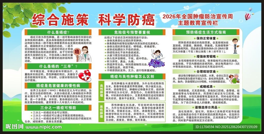 全国肿瘤防治宣传周宣传栏