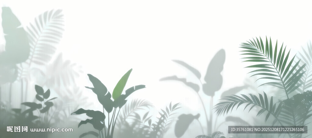 雾气磨砂膜效果绿植贴图