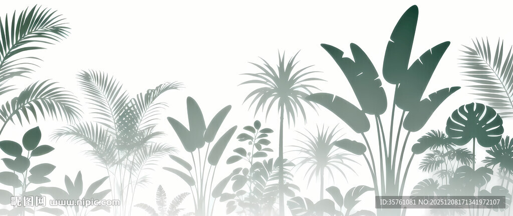 雾气磨砂膜效果绿植贴图