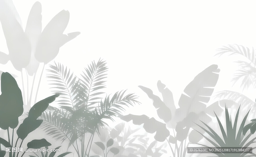 雾气磨砂膜效果绿植贴图