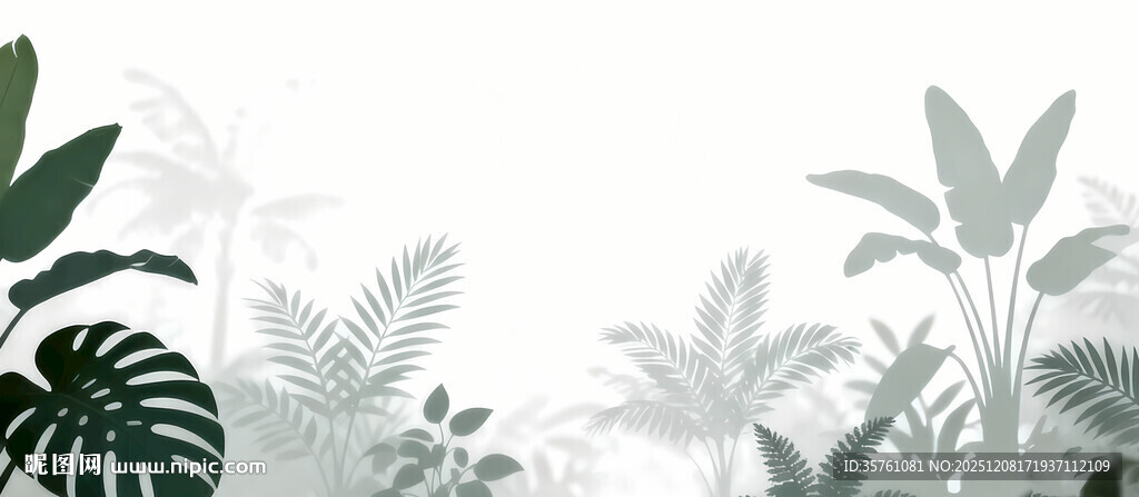 雾气磨砂膜效果绿植贴图