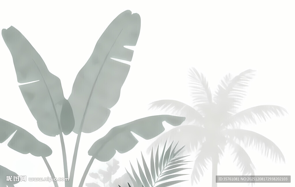 雾气磨砂膜效果绿植贴图