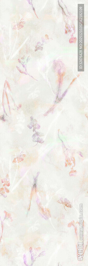 梦幻花卉纹理背景图案