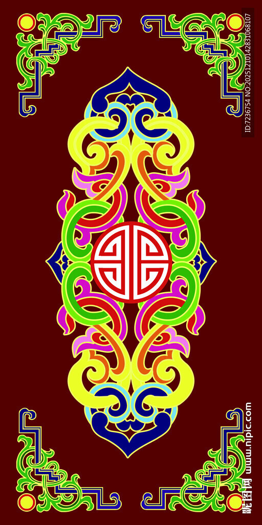 传统中式吉祥花纹图案