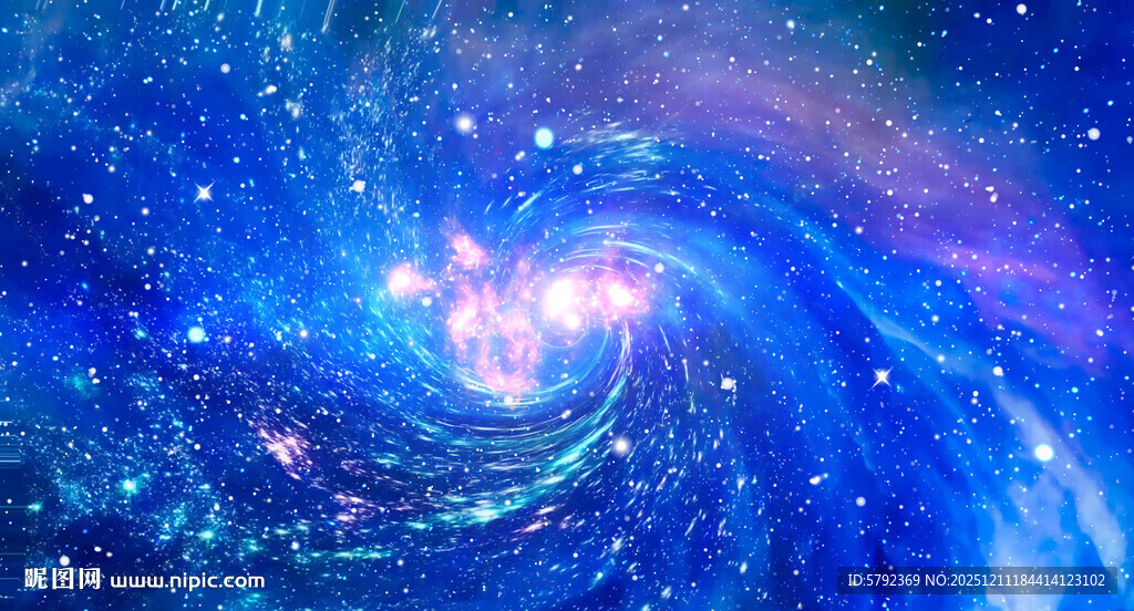 蓝色梦幻宇宙星空背景图