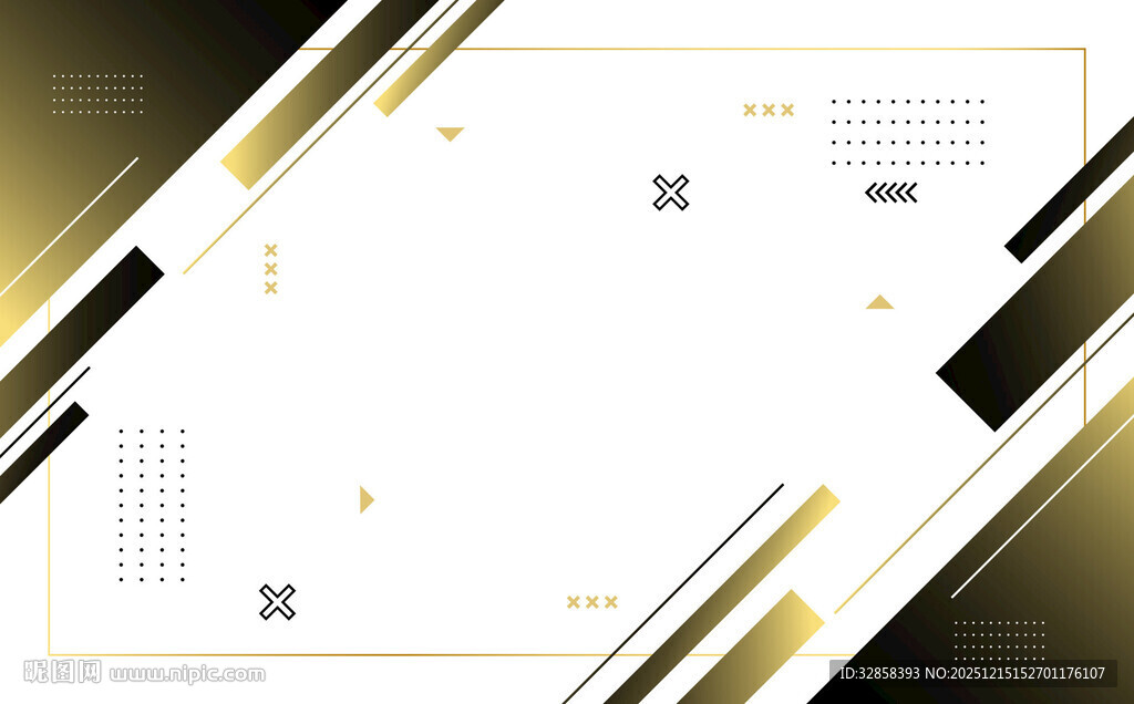 黑金几何风简约背景模板