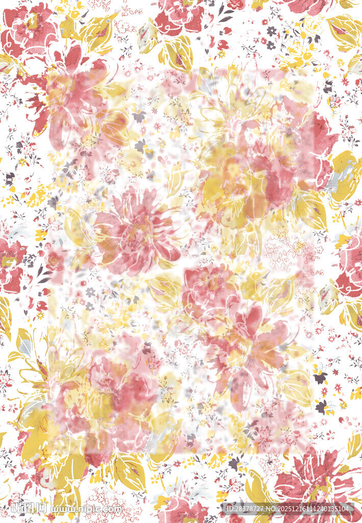 花卉水彩图案背景纹理
