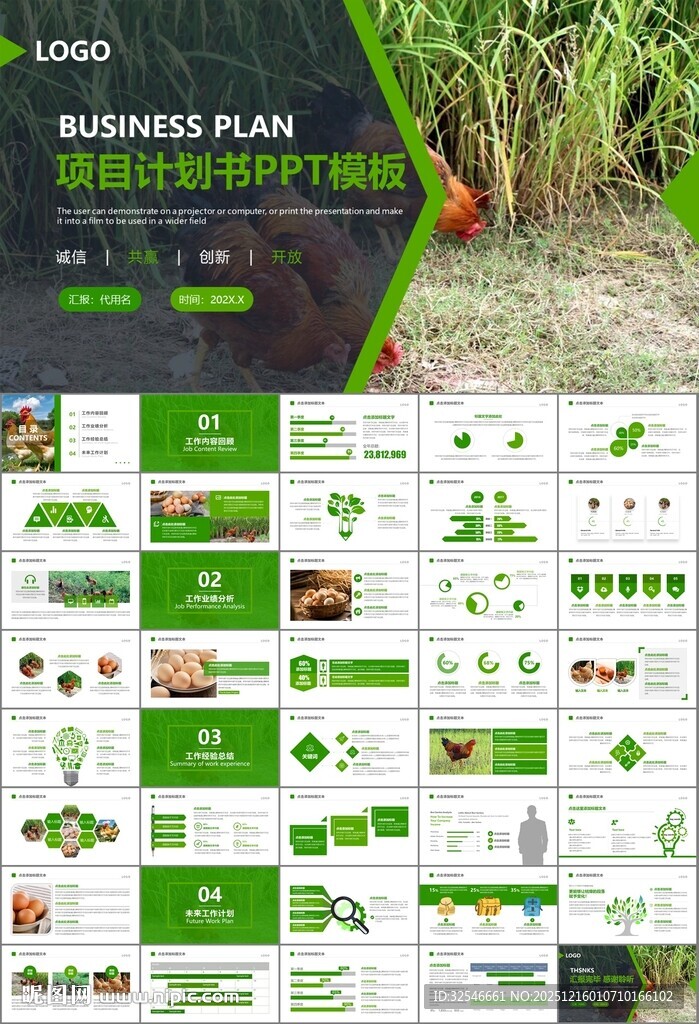 绿色生态农家鸡舍家禽养殖PPT