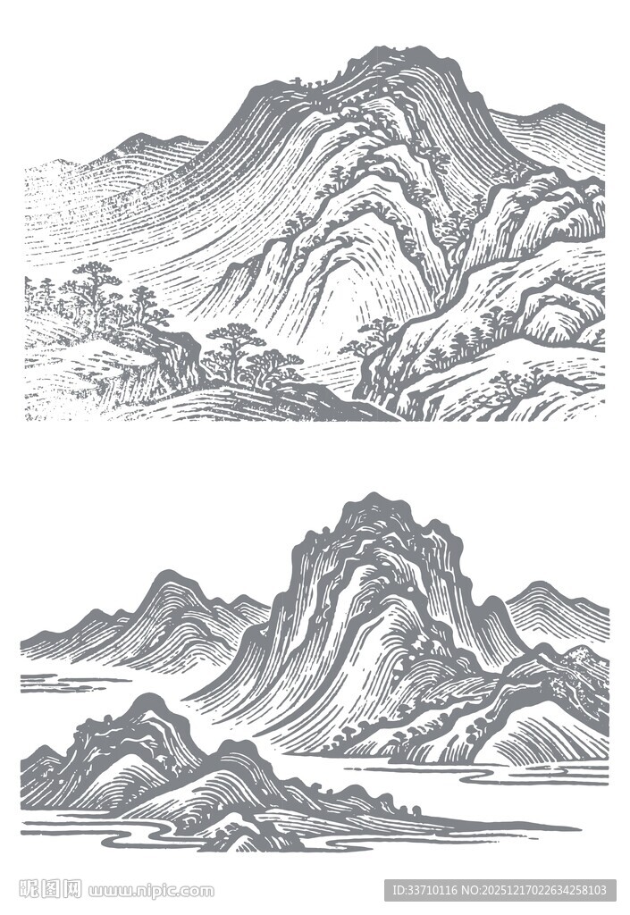 水墨山水国风图