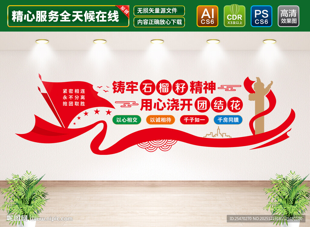 石榴籽精神文化墙