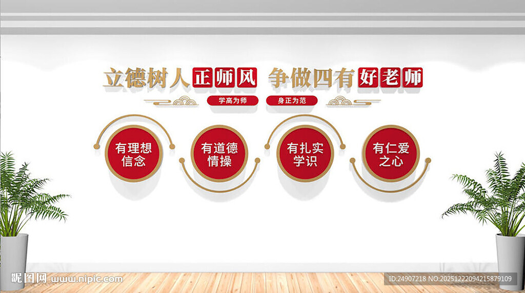 四有好老师文化墙