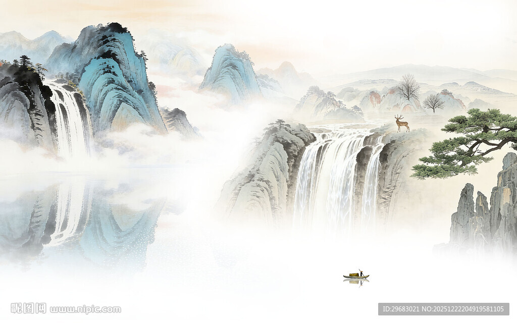 别墅 意境山水新画 TIF分层